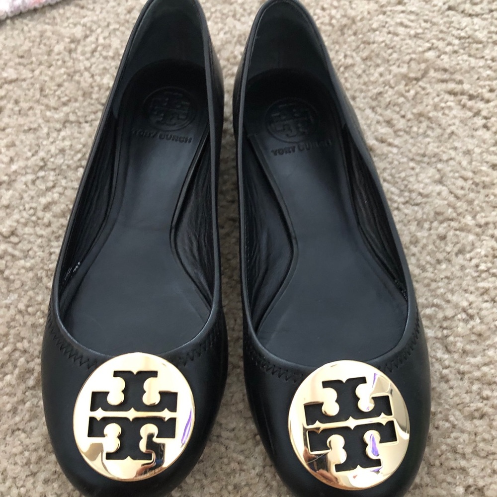Tory Burch flats with gold